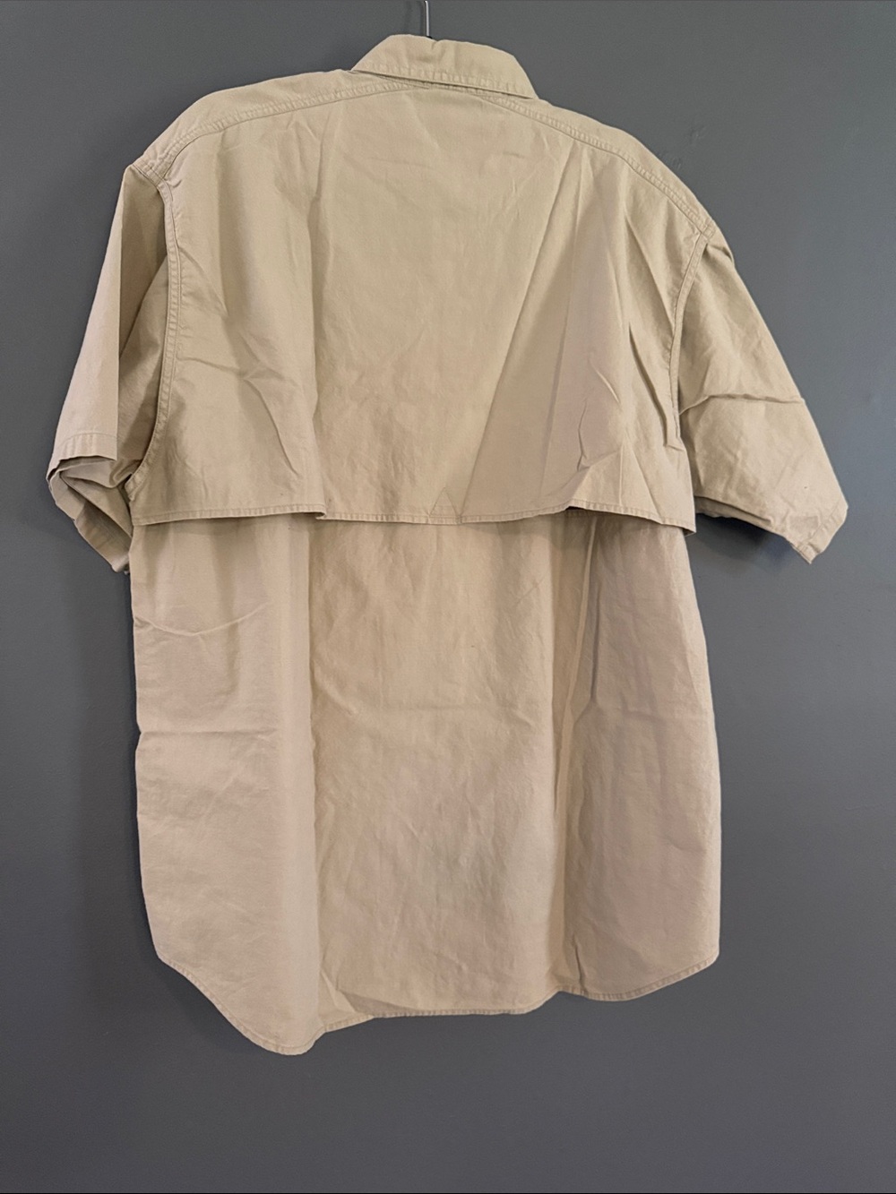 Columbia Men’s Outdoor/Fishing Button-Down Vented Shirt in Beige Cotton Sz XL - Picture 7 of 11